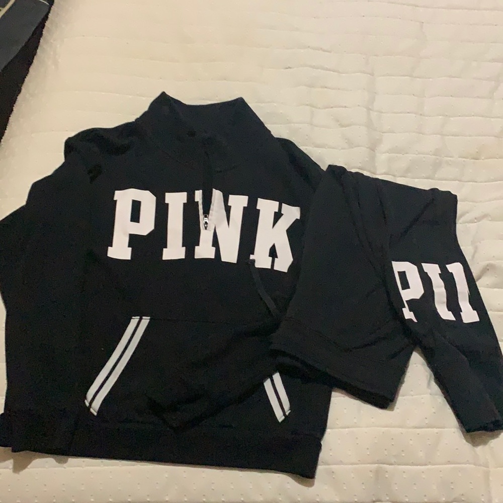 Quarter Zip PINK Sweatsuit